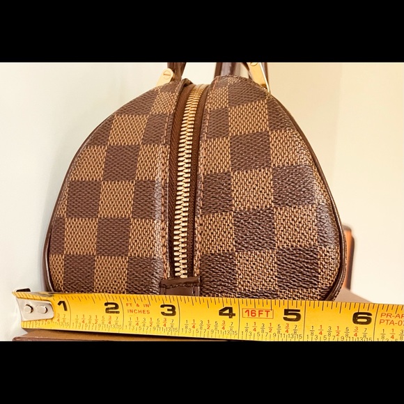 đź’ŻAUTHENTIC LOUIS VUITTON RIVERA MINI HAND BAG PURSE DAMIER EBENE - Picture 16 of 16